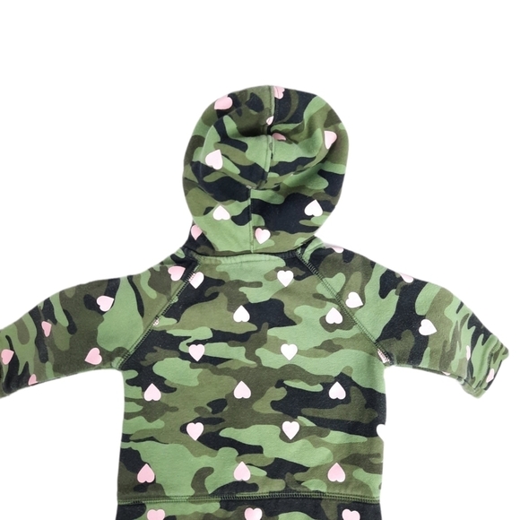 Baby Gap Zip Up Hoodie Camo Hearts‎ Size 12 - 18 Months Girls - Picture 4 of 5